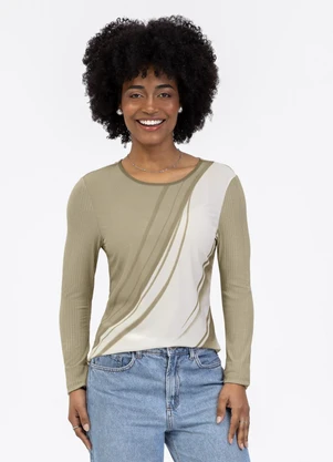 Habana - Blusa em Misturinha Marrom  - HABANA