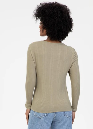 Habana - Blusa em Misturinha Marrom  - HABANA