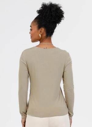 Habana - Blusa em Misturinha Marrom  - HABANA