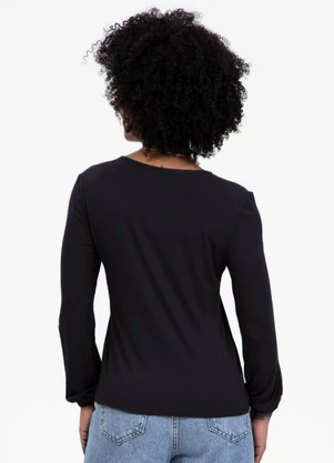 Habana - Blusa em Misturinha Preto - HABANA