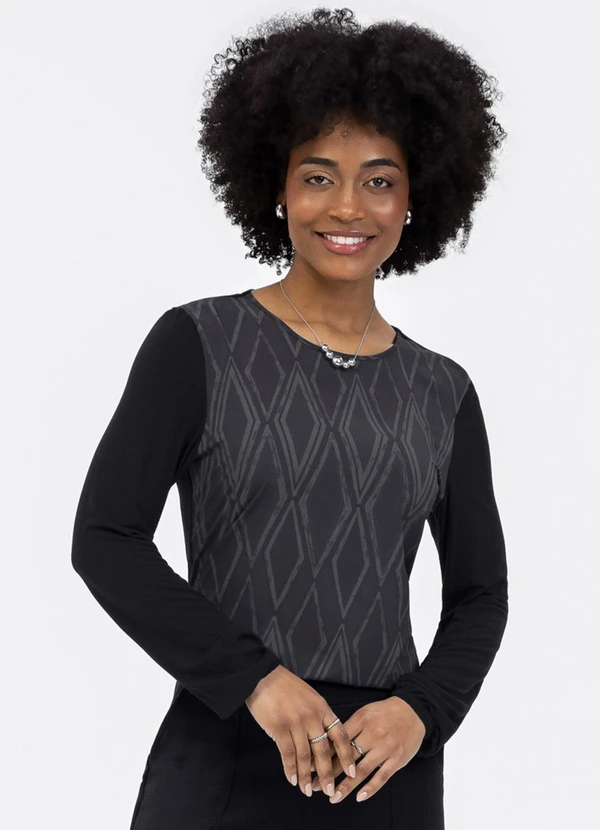 Habana - Blusa em Misturinha Preto
