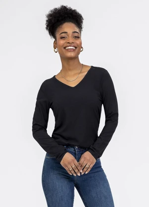 Habana - Blusa em Misturinha Preto - HABANA