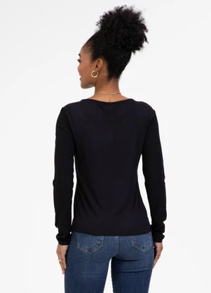 Habana - Blusa em Misturinha Preto - HABANA