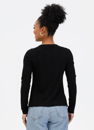 Habana - Blusa em Misturinha Preto - HABANA