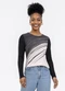 Habana - Blusa em Misturinha Marrom  - variação: Preto