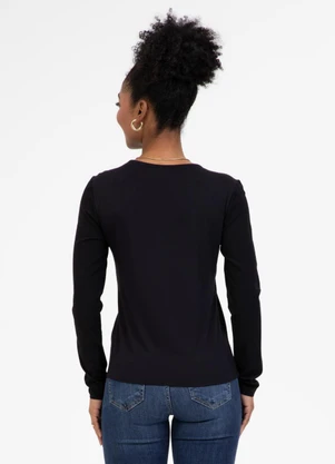 Habana - Blusa em Misturinha Preto - HABANA