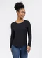 Habana - Blusa em Misturinha Laranja - variação: Preto