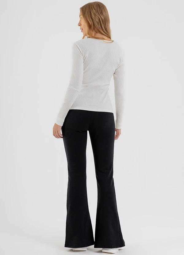 Just Basic - Blusa em Ribana Canelada Off White 4