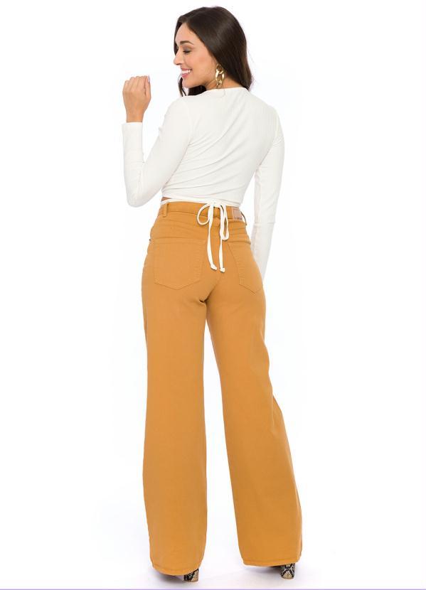 Doce Trama - Blusa em Ribana com Amarração Bege 4