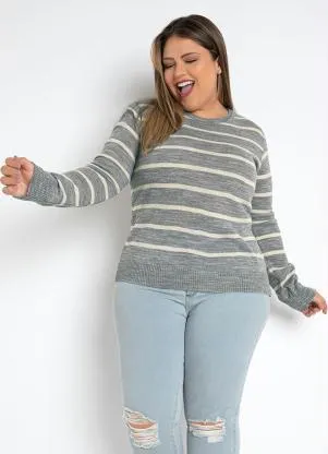 Rosalie - Blusa em Tricô Listrada Janine - ROSALIE