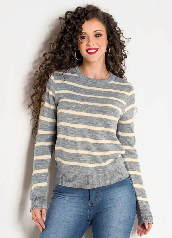 Rosalie - Blusa em Tricô Listrada Janine