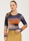 Cativa - Blusa em Tule   Off White - variação: Laranja