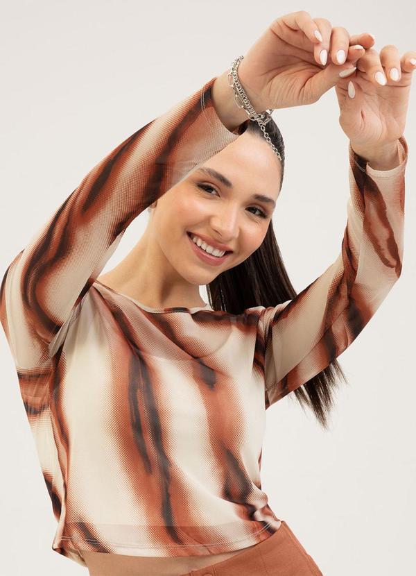 Cativa - Blusa em Tule Off White