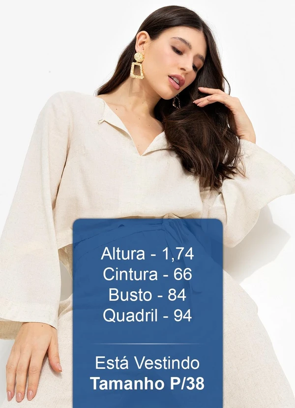 You Premium - Blusa em Viscolinho Bege 5