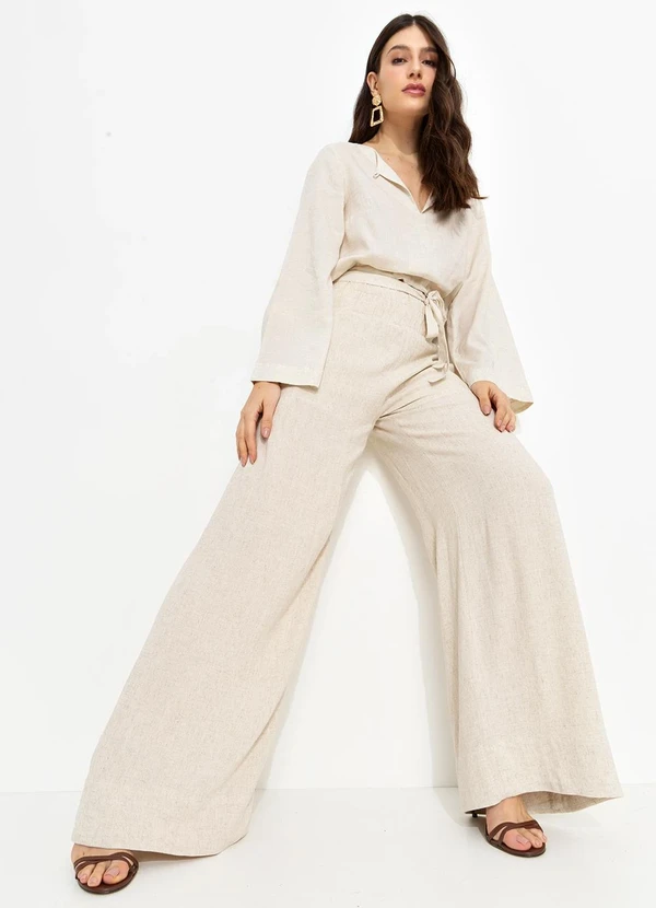 You Premium - Blusa em Viscolinho Bege 7