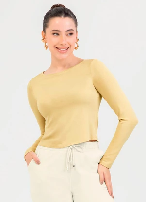 Cativa - Blusa em Viscose Amarelo - CATIVA