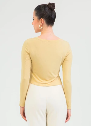 Cativa - Blusa em Viscose Amarelo - CATIVA