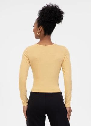 Habana - Blusa em Viscose Amarelo  - HABANA