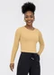 Habana - Blusa em Viscose Marrom Claro - variação: Amarelo