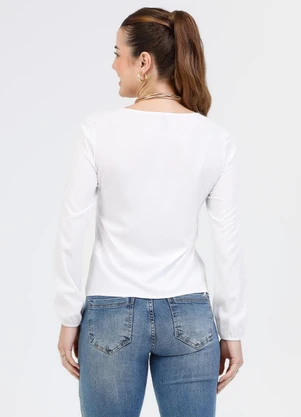 Habana - Blusa em Viscose Branco - HABANA