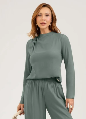 Cativa - Blusa em Viscose  Cinza - CATIVA