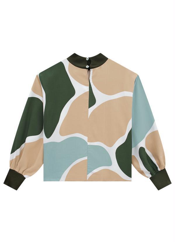 Lunender - Blusa em Viscose com Manga Bufante Verde 6