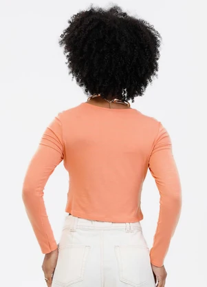 Habana - Blusa em Viscose Laranja - HABANA