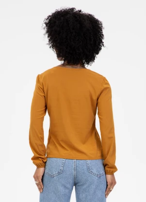 Habana - Blusa em Viscose Laranja - HABANA