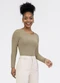 Habana - Blusa em Viscose Marrom Claro - variação: Marrom Claro