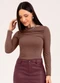 Cativa - Blusa em Viscose  Marrom Escuro - variação: Marrom Escuro