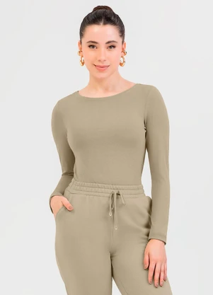 Cativa - Blusa em Viscose Marrom - CATIVA