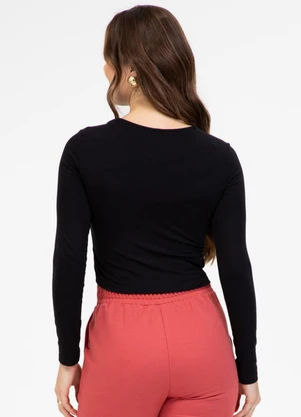 Habana - Blusa em Viscose Preto - HABANA