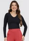 Habana - Blusa em Viscose Verde  - variação: Preto