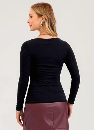 Cativa - Blusa em Viscose  Preto - CATIVA