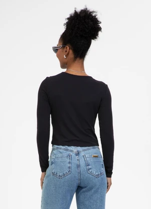 Habana - Blusa em Viscose Preto - HABANA