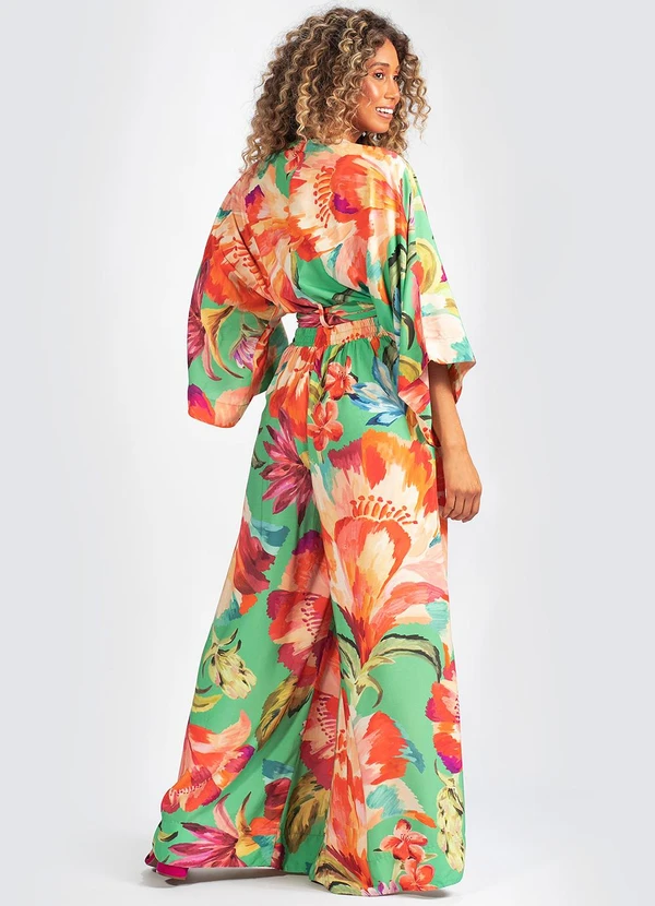 Farm - Blusa em Viscose Tropicarte Verde 4