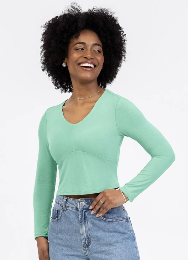 Habana - Blusa em Viscose Verde