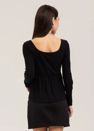 Cativa - Blusa em Viscose  You Preto - CATIVA