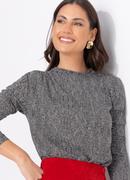 Blusa (Espinha De Peixe) Em Malha De Viscose