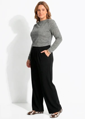 Quintess - Blusa Espinha de Peixe em Malha de Viscose - QUINTESS