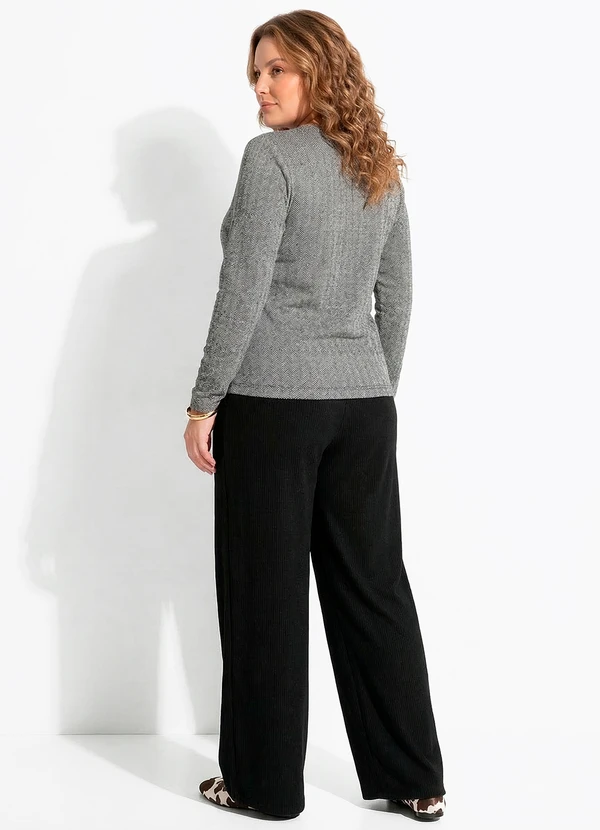 Quintess - Blusa Espinha de Peixe em Malha de Viscose 10