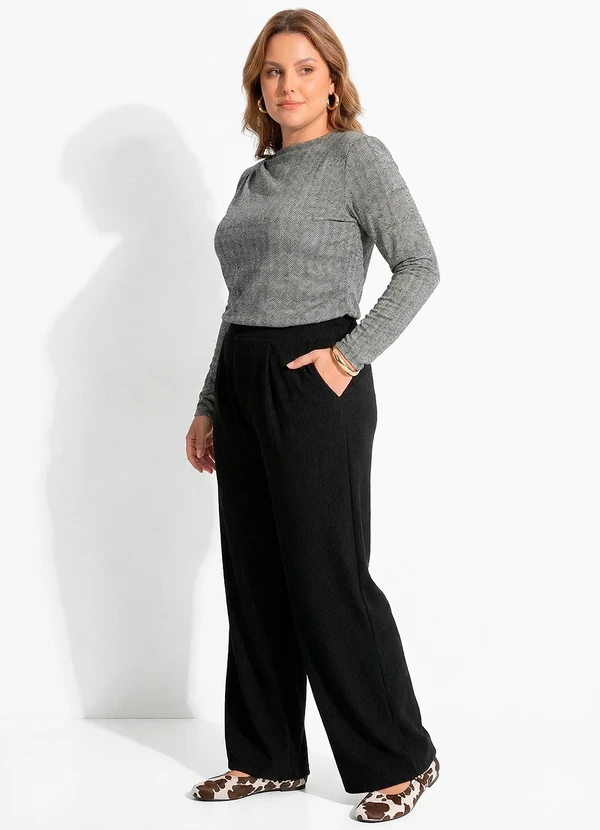 Quintess - Blusa Espinha de Peixe em Malha de Viscose 9