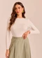Doce Trama - Blusa Ethnic Blur em Ribana Branco - variação: Branco