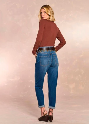 Doce Trama - Blusa Ethnic Blur em Ribana Marrom - DOCE TRAMA