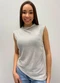 Rafree - Blusa Fem Harvard Washed Off White - variação: Cinza