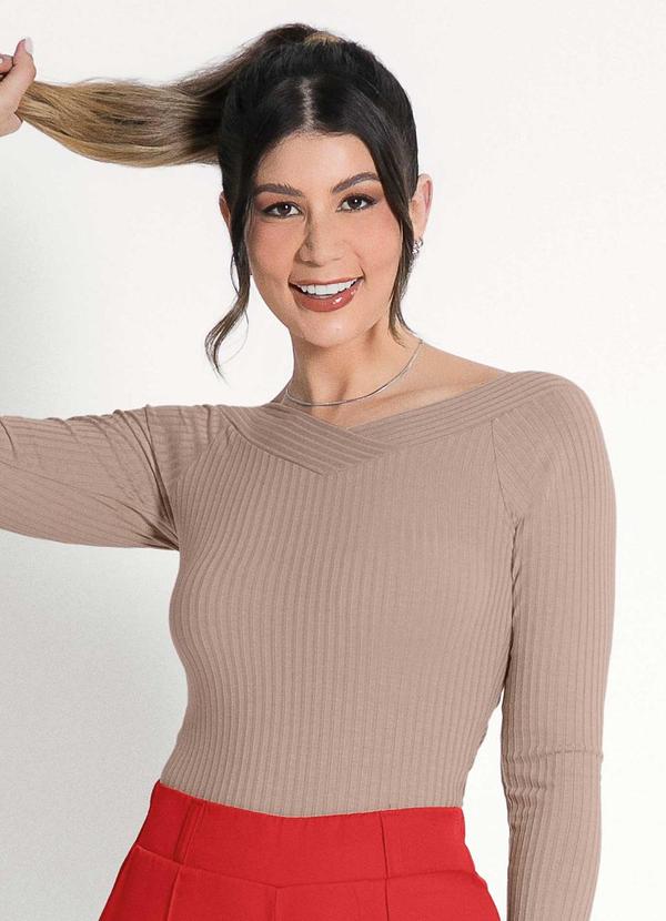 Habana - Blusa Feminina Adulta Conforto Marrom