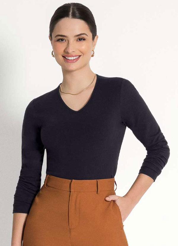 Habana - Blusa Feminina Adulta Elegancia Preto