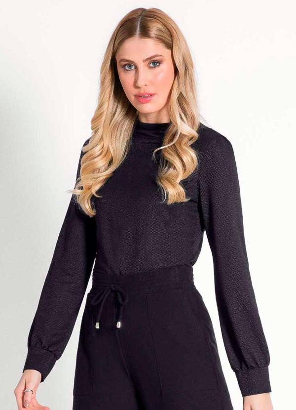 Habana - Blusa Feminina Adulta Estilosa Preto