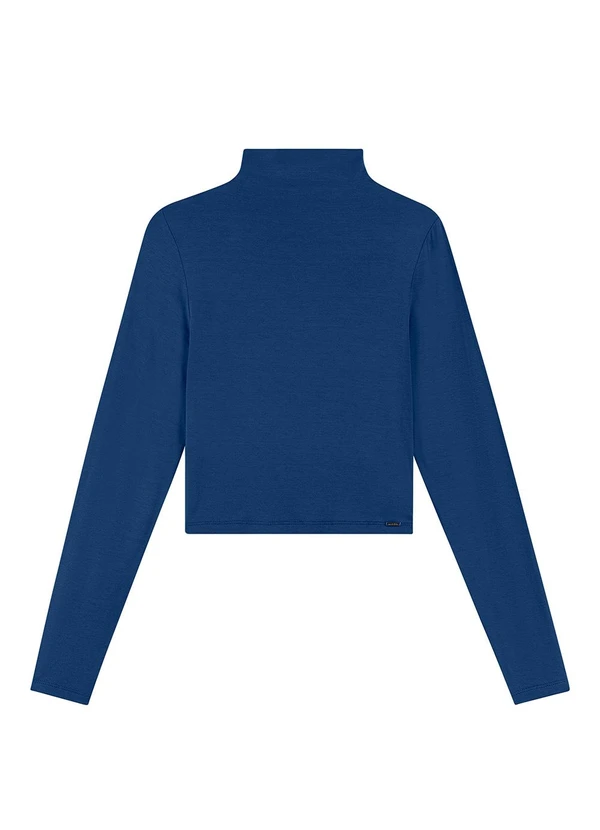 Marialícia - Blusa Feminina Adulta Gola Alta Azul 3