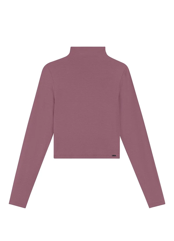 Marialícia - Blusa Feminina Adulta Gola Alta Roxo